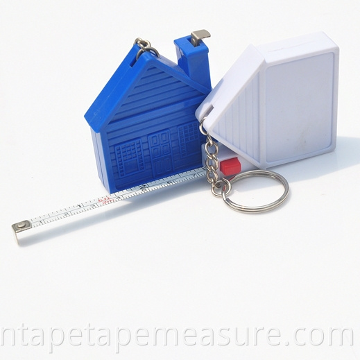 Versenkbare Schlüsselanhänger Mini-Hausform Stahlbandmaß